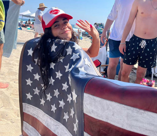 XL Leather American Flag